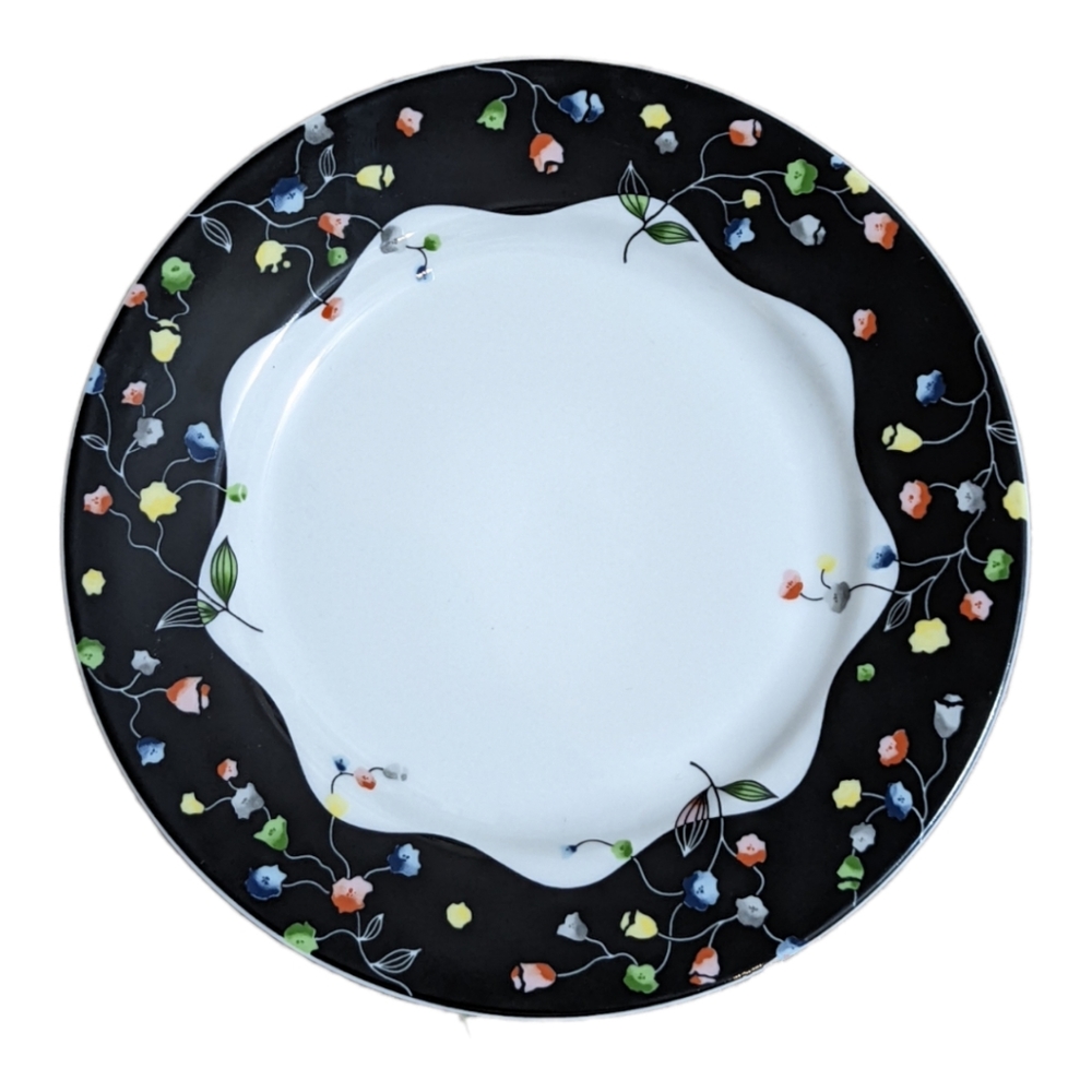 Vintage RARE Floral Taitu Bread/Salad Plate by Emilio Bergamin Italy Porcelain